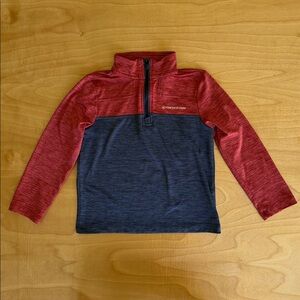 Vineyard Vines Red & Navy Kids Quarter-Zip Pullover